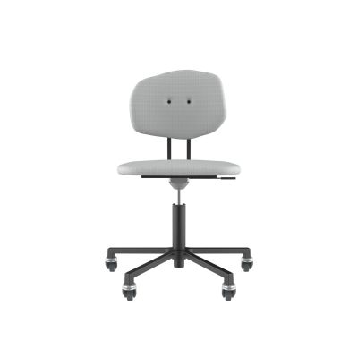 Lensvelt Maarten Baas Office Chair Without Armrests Backrest E Breeze Light Grey 171 Black (RAL9005) Soft Wheels