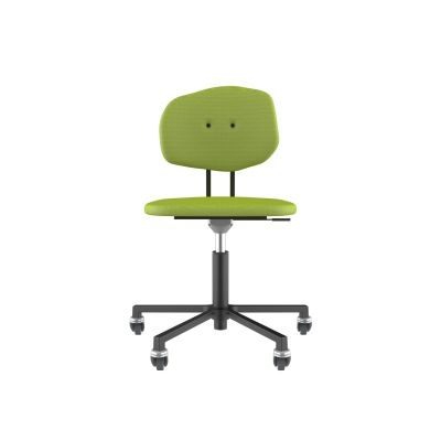 Lensvelt Maarten Baas Office Chair Without Armrests Backrest E Fairway Green 020 Black (RAL9005) Soft Wheels