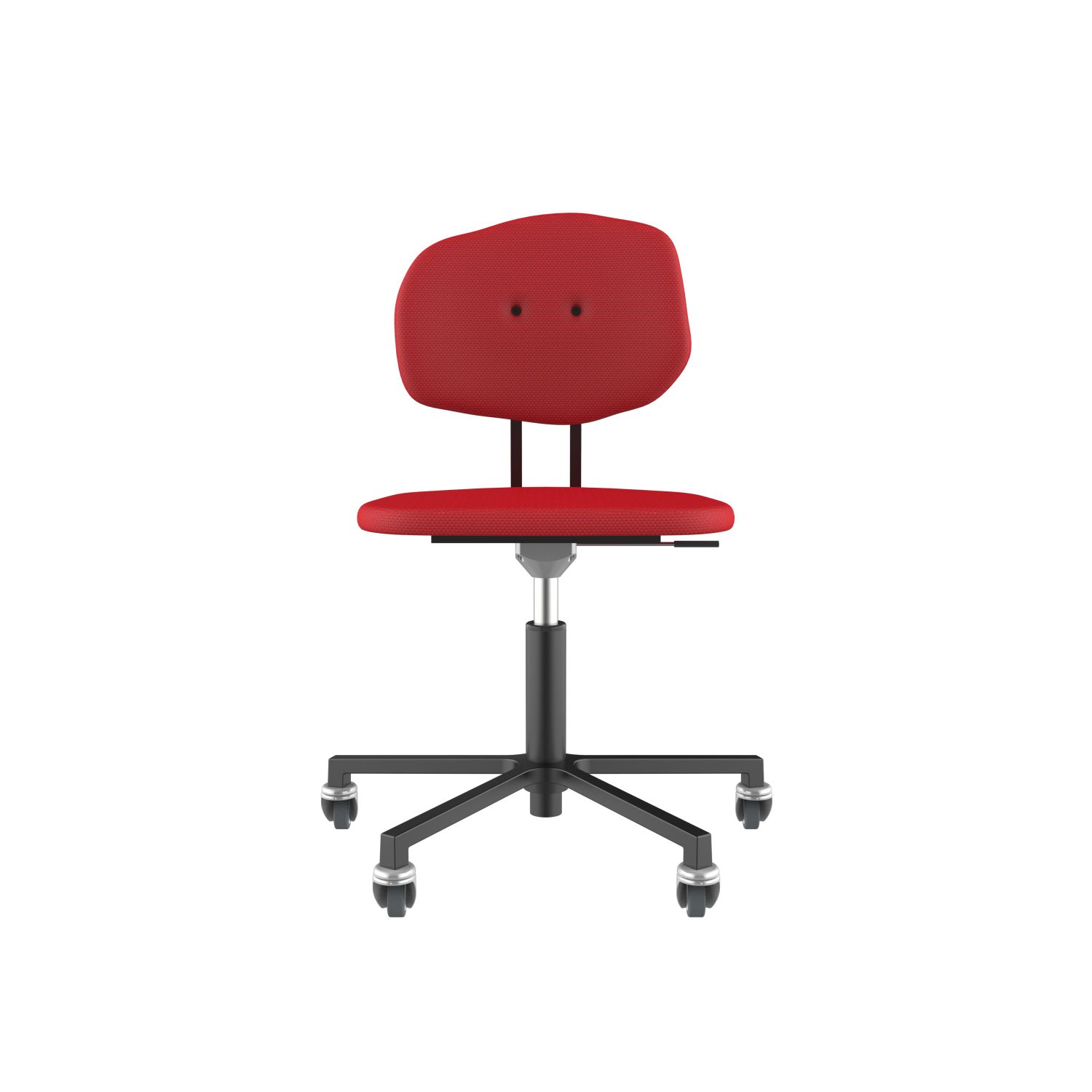 lensvelt maarten baas office chair without armrests backrest e grenada red 010 black ral9005 soft wheels