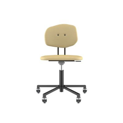 Lensvelt Maarten Baas Office Chair Without Armrests Backrest E Light Brown 141 Black (RAL9005) Soft Wheels