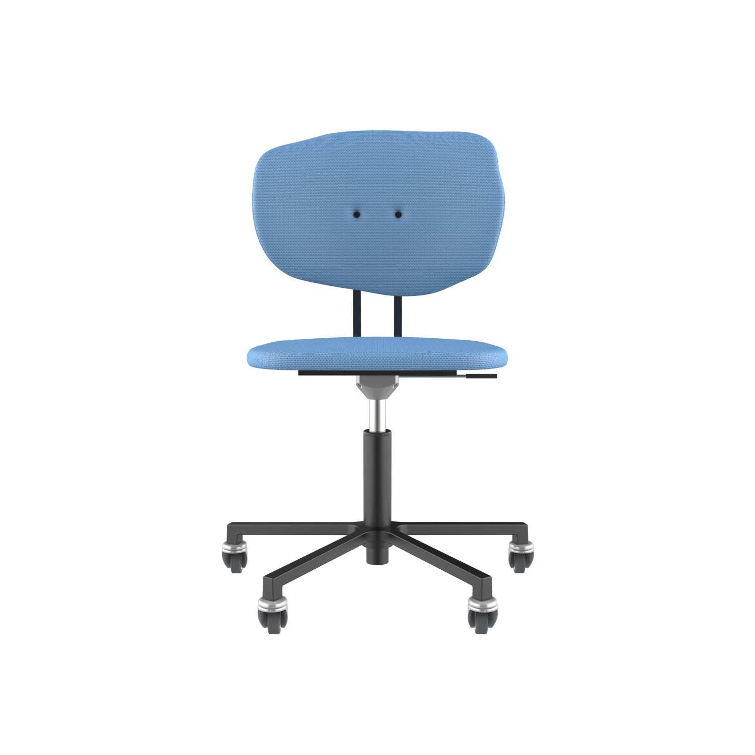 lensvelt maarten baas office chair without armrests backrest f blue horizon 040 black ral9005 soft wheels
