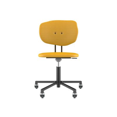 Lensvelt Maarten Baas Office Chair Without Armrests Backrest F Lemon Yellow 051 Black (RAL9005) Soft Wheels