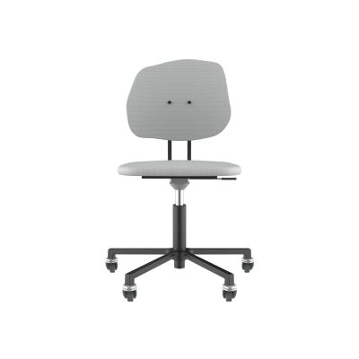 Lensvelt Maarten Baas Office Chair Without Armrests Backrest G Breeze Light Grey 171 Black (RAL9005) Soft Wheels