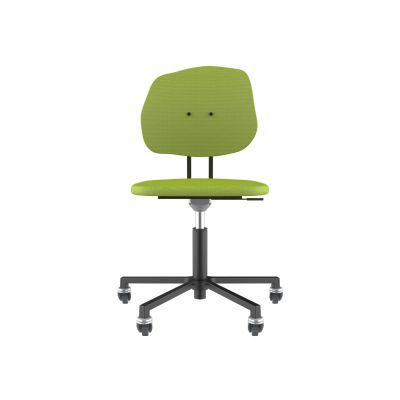 Lensvelt Maarten Baas Office Chair Without Armrests Backrest G Fairway Green 020 Black (RAL9005) Soft Wheels