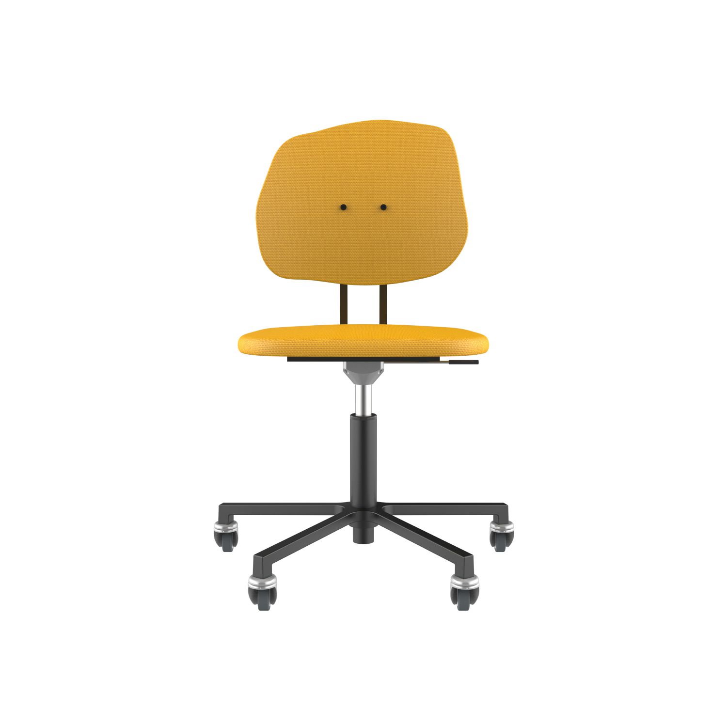 lensvelt maarten baas office chair without armrests backrest g lemon yellow 051 black ral9005 soft wheels