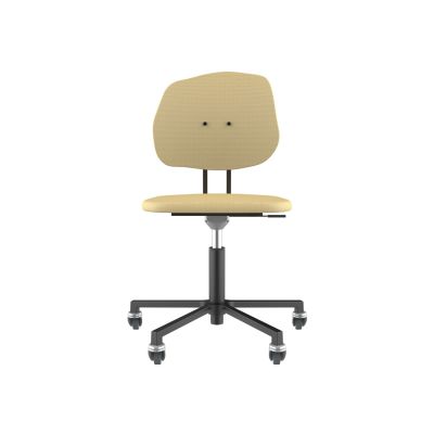 Lensvelt Maarten Baas Office Chair Without Armrests Backrest G Light Brown 141 Black (RAL9005) Soft Wheels