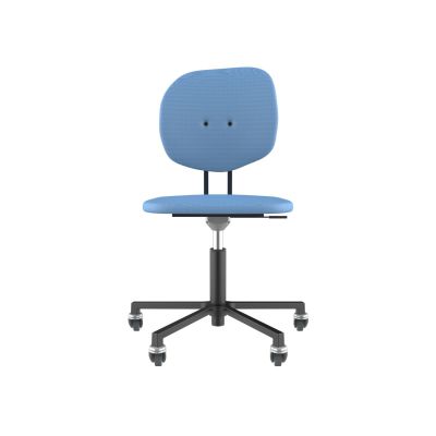 Lensvelt Maarten Baas Office Chair Without Armrests Backrest H Blue Horizon 040 Black (RAL9005) Soft Wheels