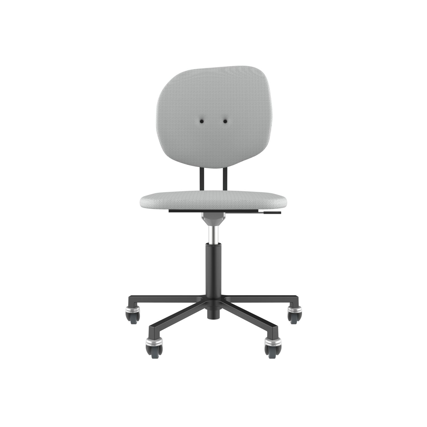lensvelt maarten baas office chair without armrests backrest h breeze light grey 171 black ral9005 soft wheels