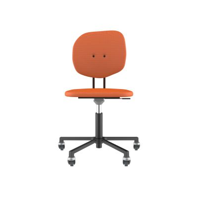 Lensvelt Maarten Baas Office Chair Without Armrests Backrest H Burn Orange 102 Black (RAL9005) Soft Wheels