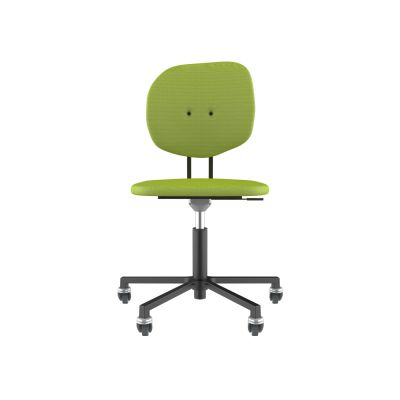 Lensvelt Maarten Baas Office Chair Without Armrests Backrest H Fairway Green 020 Black (RAL9005) Soft Wheels