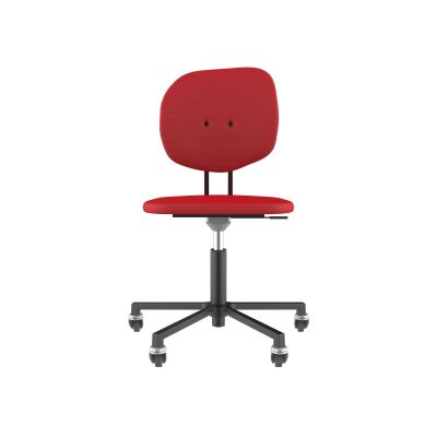 Lensvelt Maarten Baas Office Chair Without Armrests Backrest H Grenada Red 010 Black (RAL9005) Soft Wheels