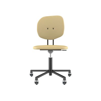 Lensvelt Maarten Baas Office Chair Without Armrests Backrest H Light Brown 141 Black (RAL9005) Soft Wheels