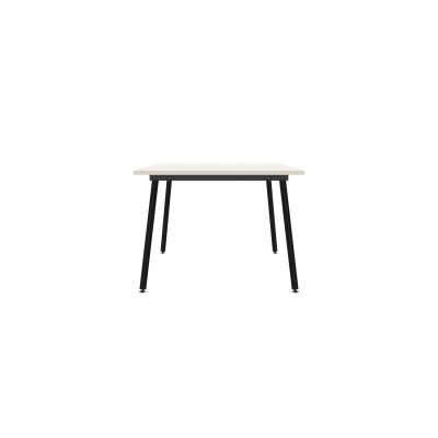 Lensvelt Maarten Baas Table Fixed Height 100x100 Table Top 26 mm - Top: Melamine Boring Grey - Edge: ABS Boring Grey - Black  Frame (RAL9005)