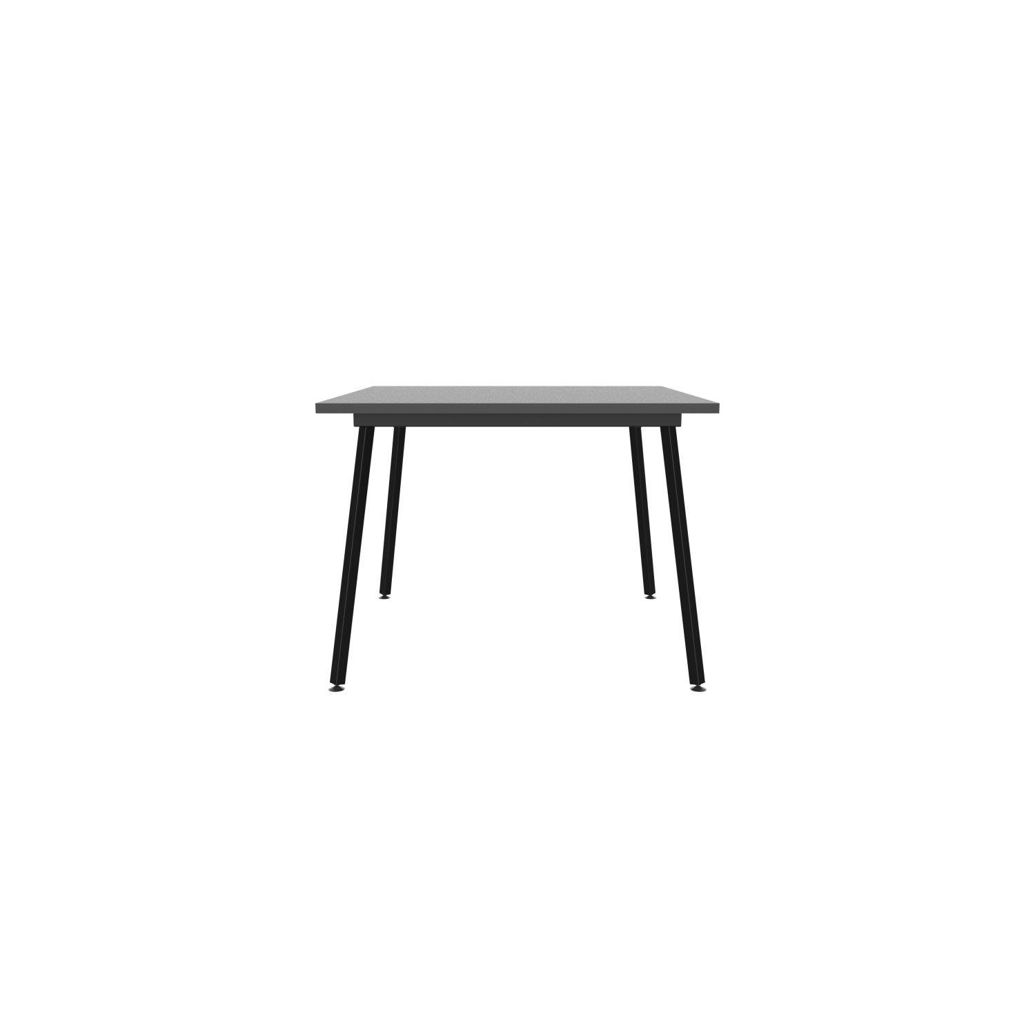 lensvelt maarten baas table fixed height 100x100 table top 26 mm top melamine black edge abs black black frame ral9005