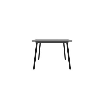 Lensvelt Maarten Baas Table Fixed Height 100x100 Table Top 26 mm - Top: Melamine Black - Edge: ABS Black - Black  Frame (RAL9005)