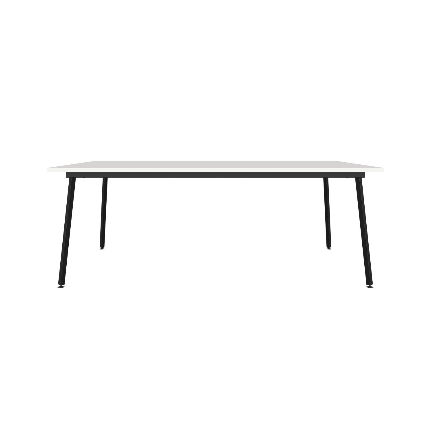 lensvelt maarten baas table fixed height 100x200 table top 26 mm top melamine white edge abs white black frame ral9005