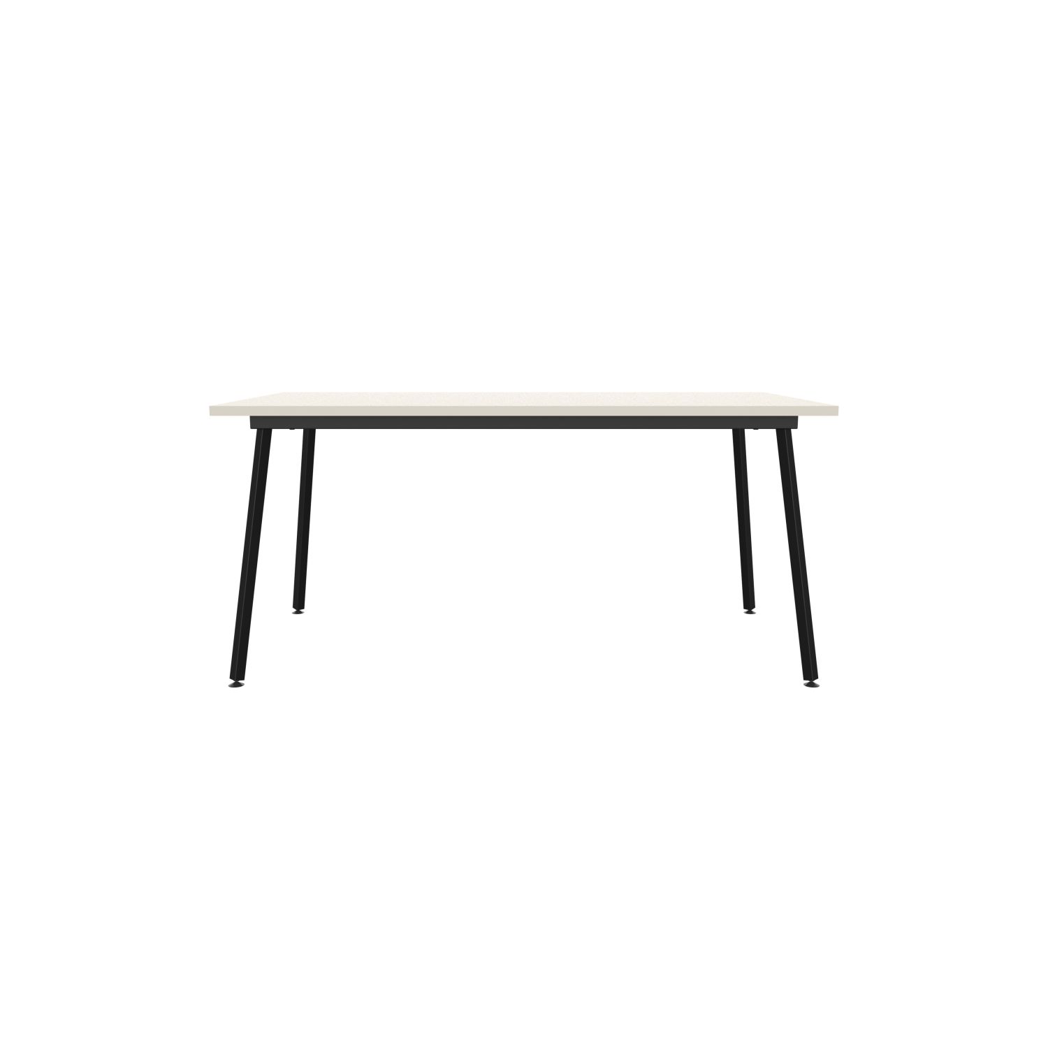 lensvelt maarten baas table fixed height 80x160 table top 26 mm top melamine boring grey edge abs boring grey black frame ral9005