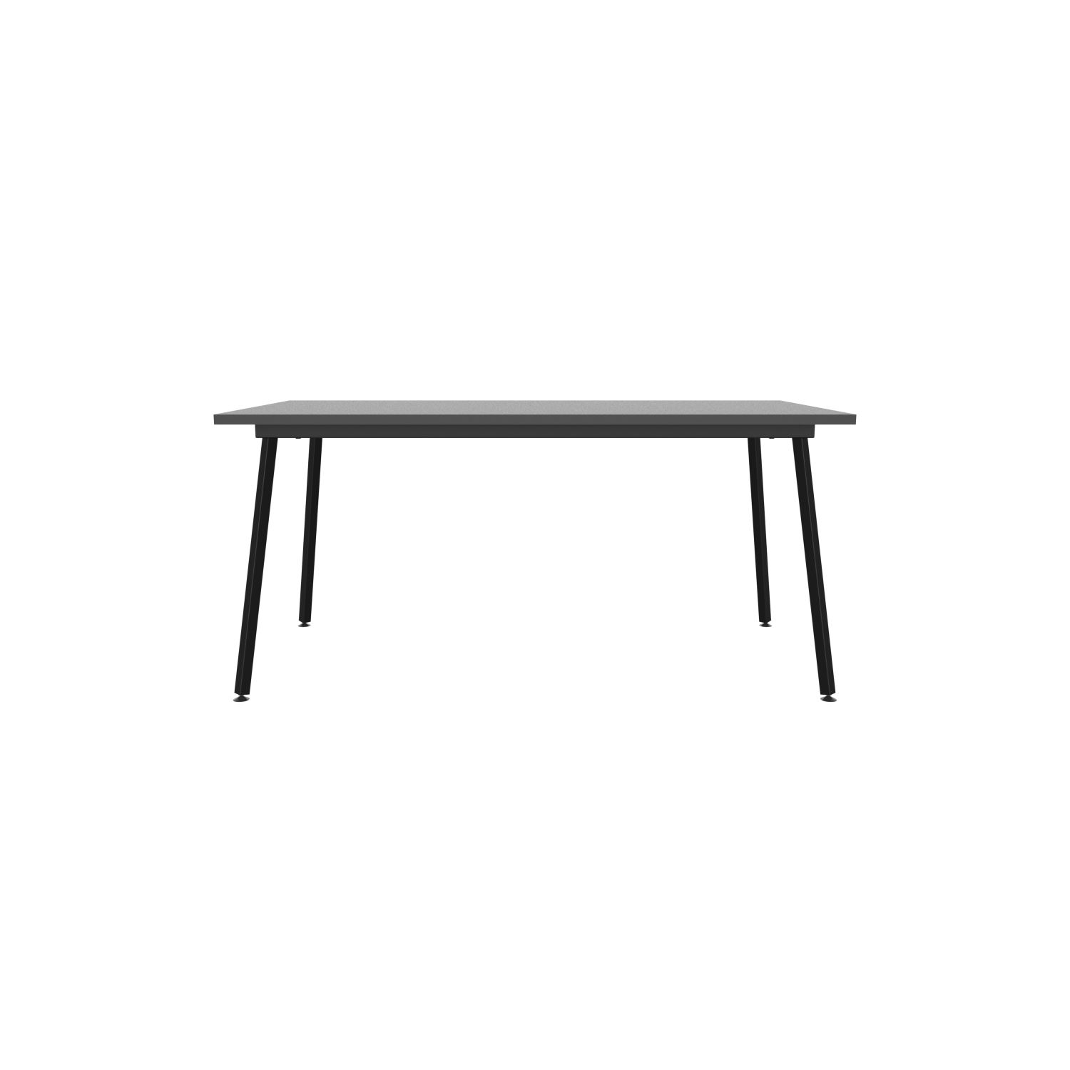 lensvelt maarten baas table fixed height 80x160 table top 26 mm top melamine black edge abs black black frame ral9005
