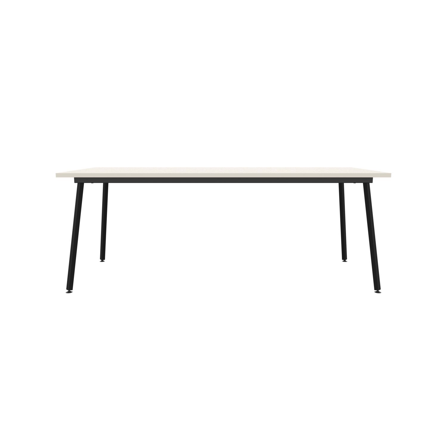 lensvelt maarten baas table fixed height 80x200 table top 26 mm top melamine boring grey edge abs boring grey black frame ral9005