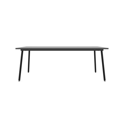 Lensvelt Maarten Baas Table Fixed Height 80x200 Table Top 26 mm - Top: Melamine Black - Edge: ABS Black - Black  Frame (RAL9005)
