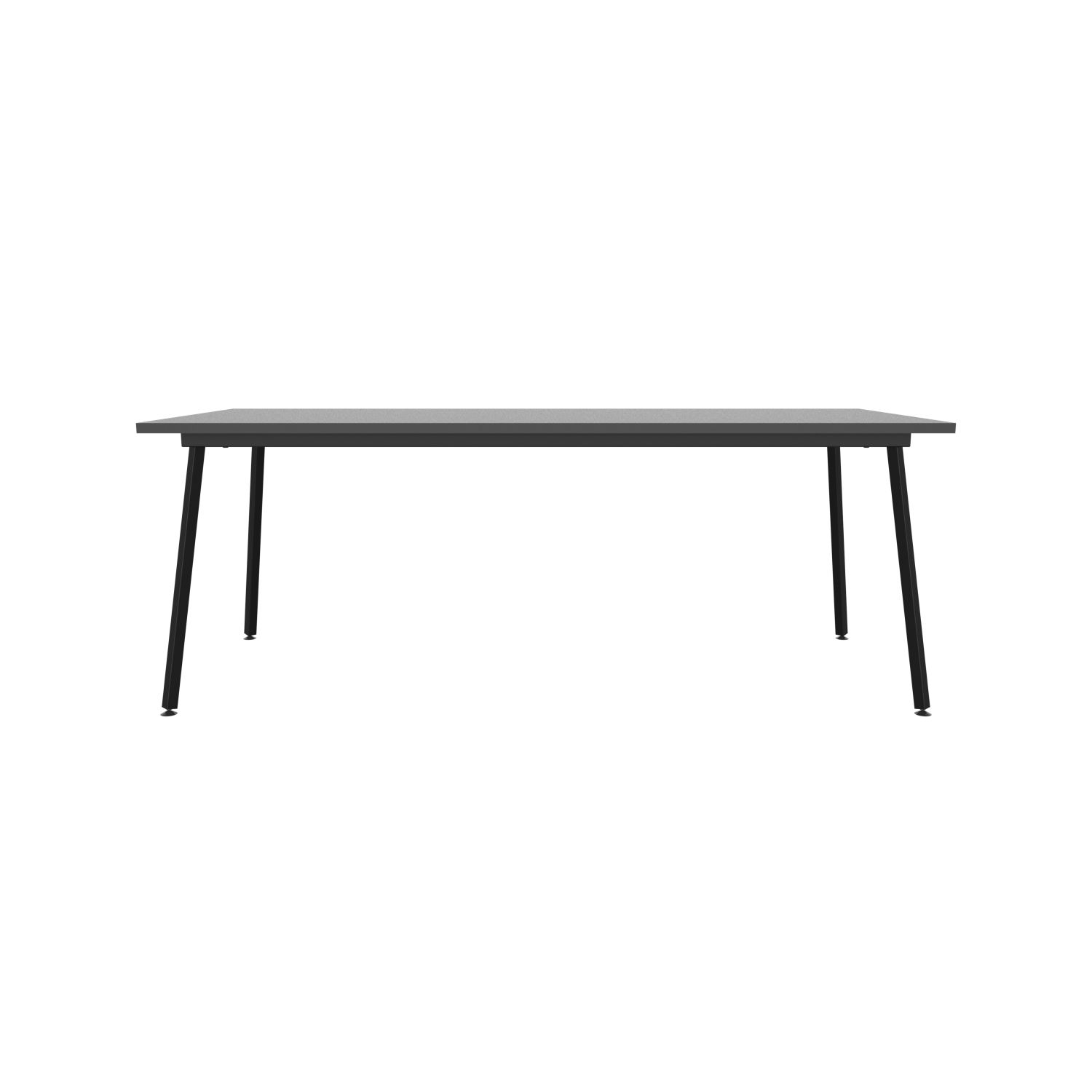 lensvelt maarten baas table fixed height 80x200 table top 26 mm top melamine black edge abs black black frame ral9005