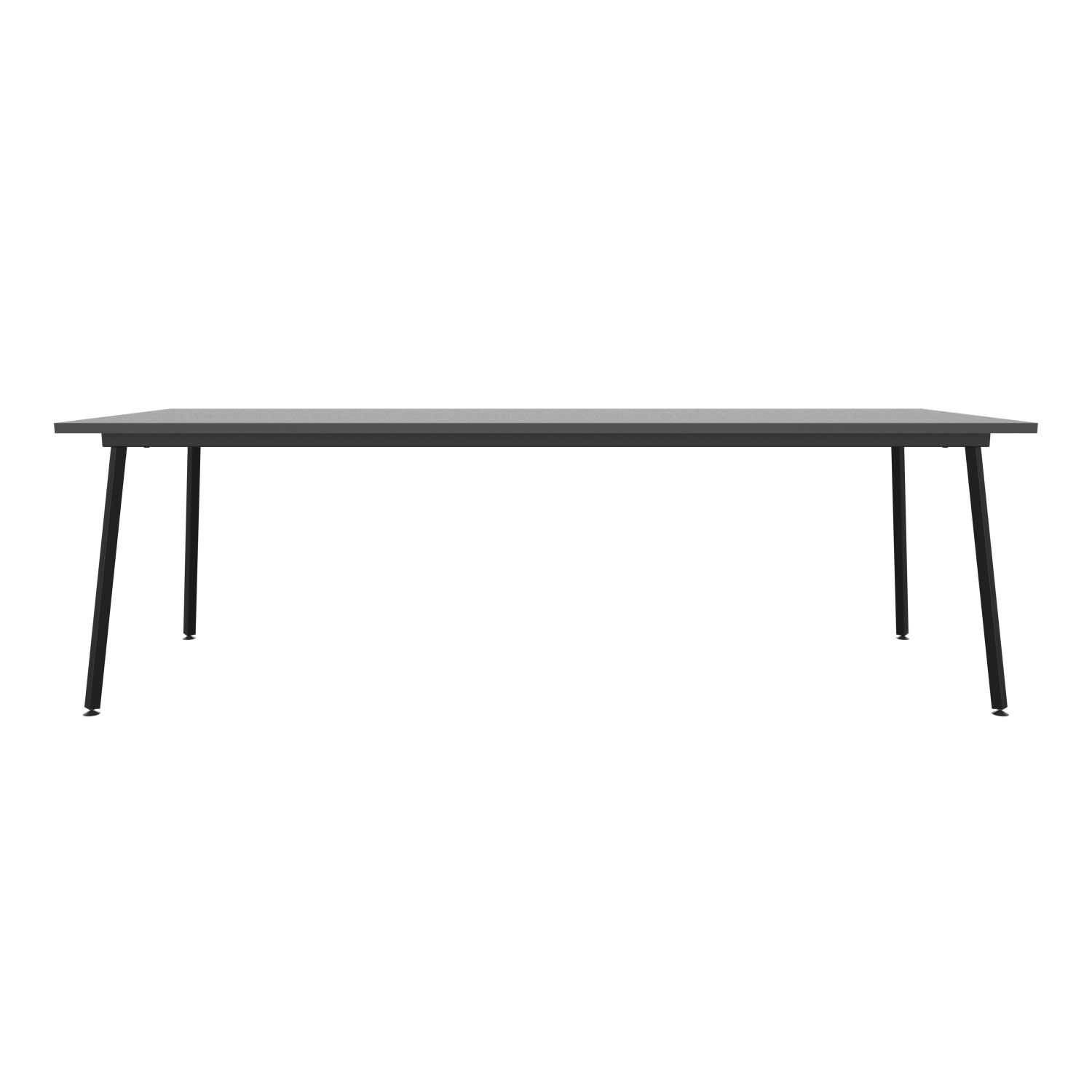 lensvelt maarten baas table fixed height 80x240 table top 26 mm top melamine black edge abs black black frame ral9005
