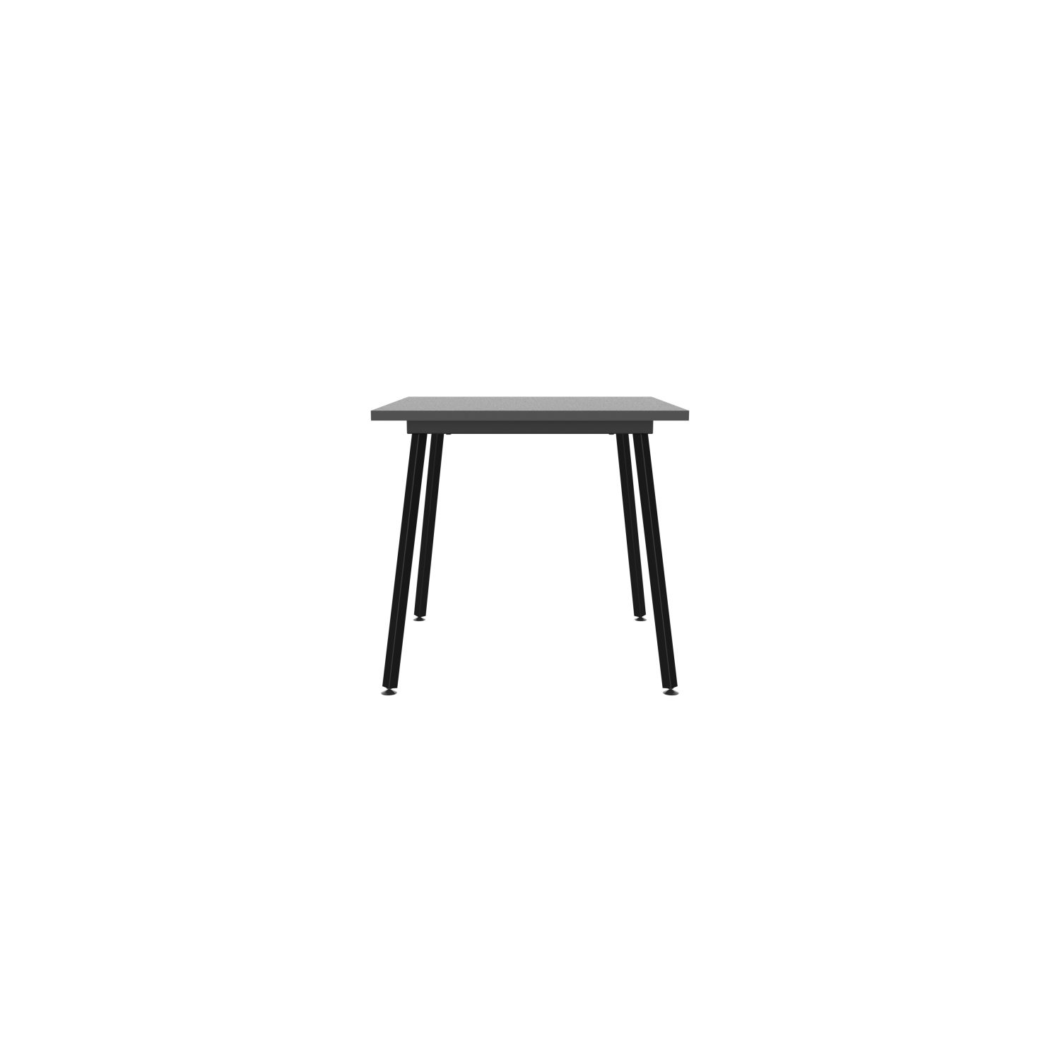 lensvelt maarten baas table fixed height 80x80 table top 26 mm top melamine black edge abs black black frame ral9005