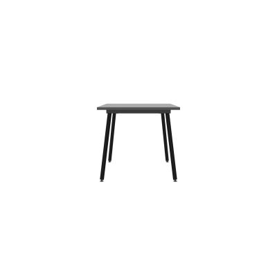 Lensvelt Maarten Baas Table Fixed Height 80x80 Table Top 26 mm - Top: Melamine Black - Edge: ABS Black - Black  Frame (RAL9005)