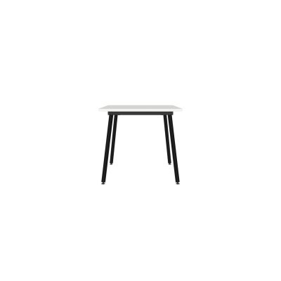 Lensvelt Maarten Baas Table Fixed Height 80x80 Table Top 26 mm - Top: Melamine White - Edge: ABS White - Black  Frame (RAL9005)
