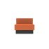 lensvelt oma blocks lounging edition closed base with backrest full length 90 cm width burn orange 102 black ral9005 hard leg ends