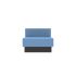 lensvelt oma blocks lounging edition closed base with backrest full length 90 cm width blue horizon 040 black ral9005 hard leg ends