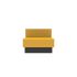 lensvelt oma blocks lounging edition closed base with backrest full length 90 cm width lemon yellow 051 black ral9005 hard leg ends