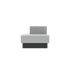 lensvelt oma blocks lounging edition closed base with backrest left 90 cm width breeze light grey 171 black ral9005 hard leg ends