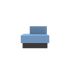 lensvelt oma blocks lounging edition closed base with backrest left 90 cm width blue horizon 040 black ral9005 hard leg ends