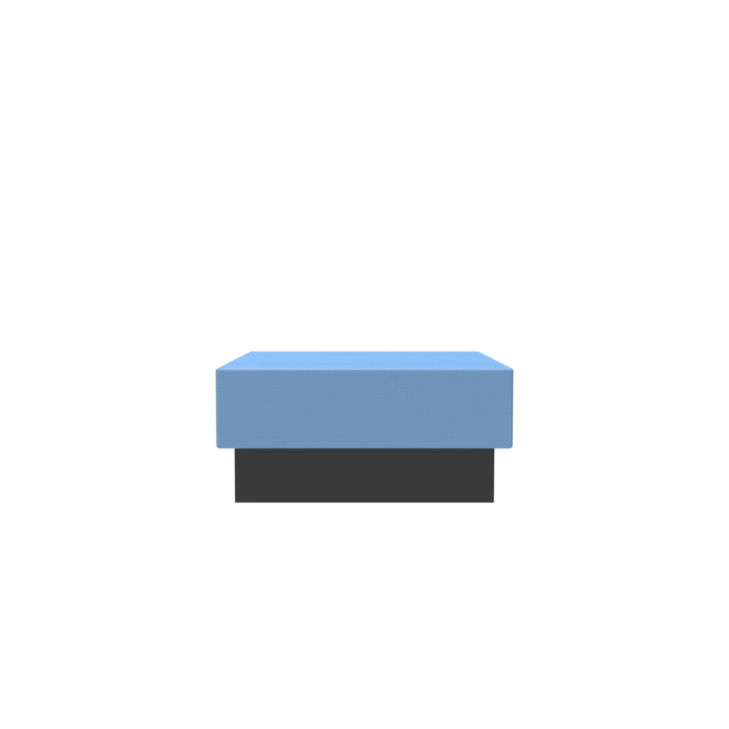 lensvelt oma blocks lounging edition closed base without backrest 90 cm width blue horizon 040 black ral9005 hard leg ends