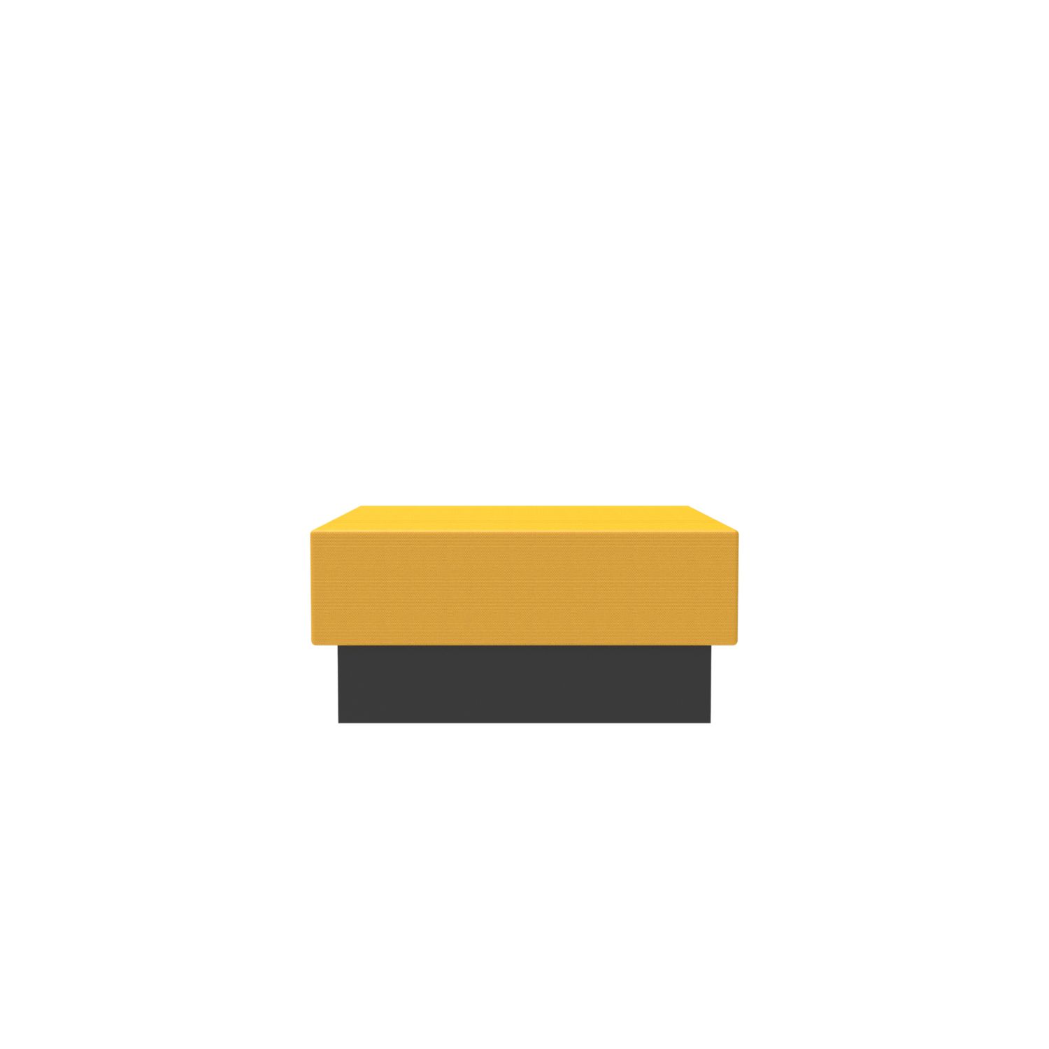 lensvelt oma blocks lounging edition closed base without backrest 90 cm width lemon yellow 051 black ral9005 hard leg ends