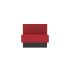 lensvelt oma blocks relaxing edition closed base with backrest full length 90 cm width grenada red 010 black ral9005 hard leg ends