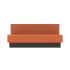 lensvelt oma blocks relaxing edition closed base with backrest full length 180 width burn orange 102 black ral9005 hard leg ends