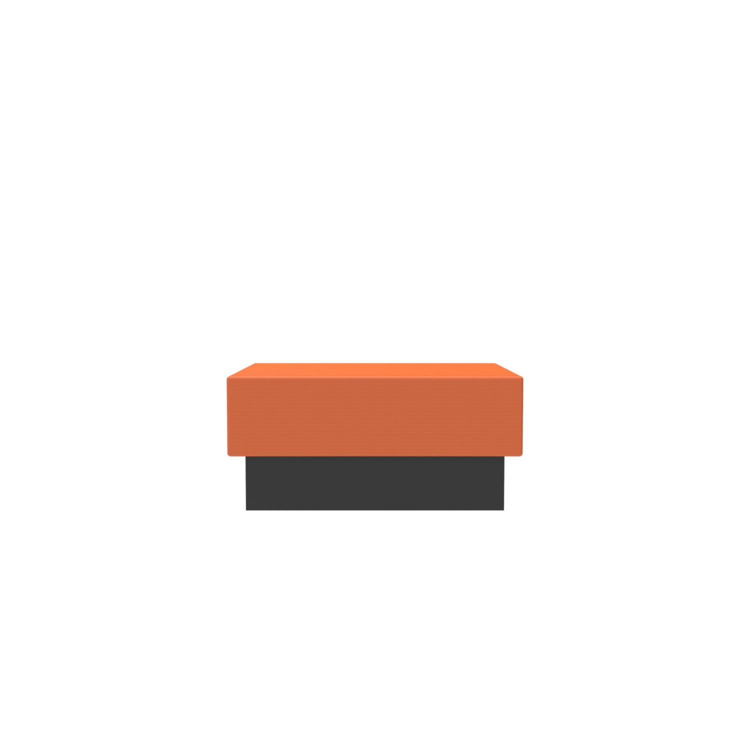 lensvelt oma blocks relaxing edition closed base without backrest 90 cm width burn orange 102 black ral9005 hard leg ends