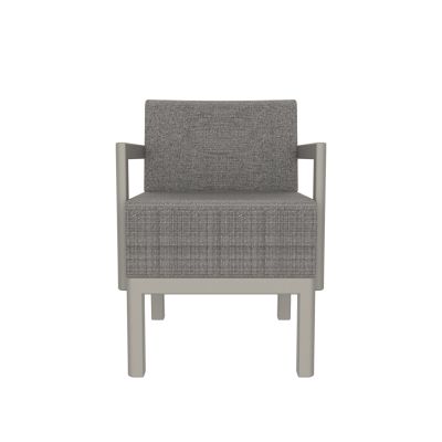 Lensvelt Piet Boon Chair 02 - With Armrests Alpine Steel 149 (Price Level 1) Stone Grey RAL7030 Hard Leg Ends