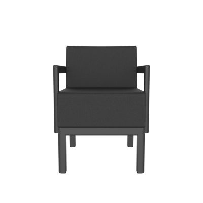 Lensvelt Piet Boon Chair 02 - With Armrests Board Graphite 66 (Price Level 1) Signal Black RAL9004 Hard Leg Ends