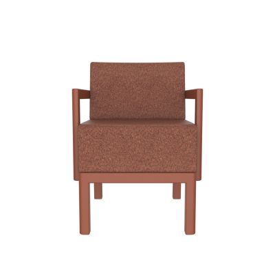 Lensvelt Piet Boon Chair 02 - With Armrests Moss Clay Brown 65 (Price Level 2) Copper Brown RAL8004 Hard Leg Ends
