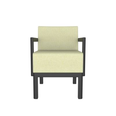 Lensvelt Piet Boon Chair 02 - With Armrests Moss Ivory 30 (Price Level 2) Black RAL9005 Hard Leg Ends