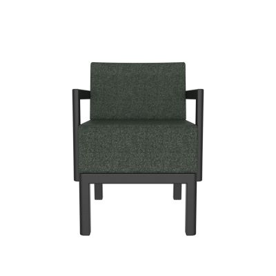 Lensvelt Piet Boon Chair 02 - With Armrests Moss Summer Green 38 (Price Level 2) Black RAL9005 Hard Leg Ends