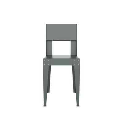 Lensvelt Piet Hein Eek Aluminium Series Chair Black Green (RAL6012) Soft leg ends