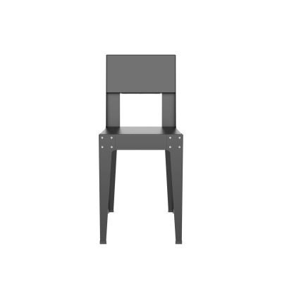 Lensvelt Piet Hein Eek Aluminium Series Chair Black (RAL9005) Soft leg ends