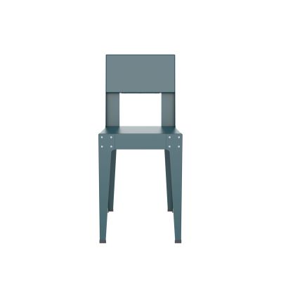 Lensvelt Piet Hein Eek Aluminium Series Chair Ocean Blue (RAL5020) Soft leg ends