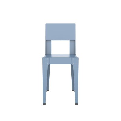 Lensvelt Piet Hein Eek Aluminium Series Chair Pigeon Blue (RAL5014) Soft leg ends