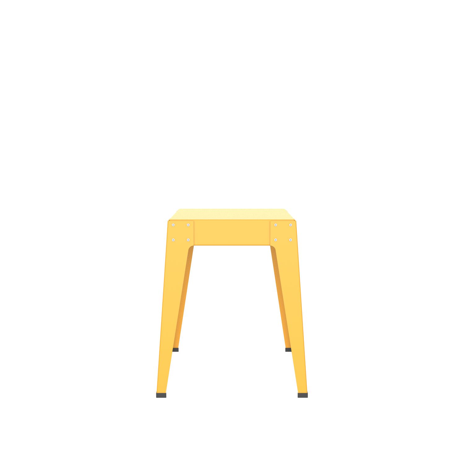 lensvelt piet hein eek aluminium series stool signal yellow ral1003 soft leg ends