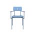 lensvelt piet hein eek mitw upholstered chair with armrests blue horizon 040 pigeon blue ral5014 hard leg ends